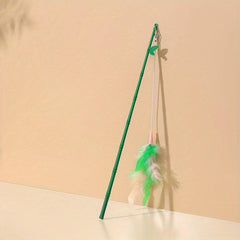 Bamboo Stick Cat Teaser Toy Feather Cat Toy