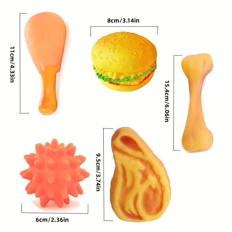 Interactive Squeaky Dog Toy Set - Tough Chewers