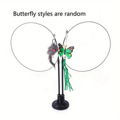 Suction Cup Cat Teaser Stick Double Rods Funny Cat Playing Toys