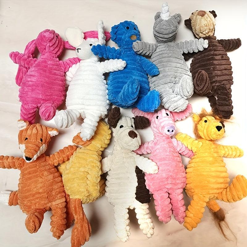Durable Chew Toy for Dog Corduroy Grinding Teeth Interactive Pet Toy