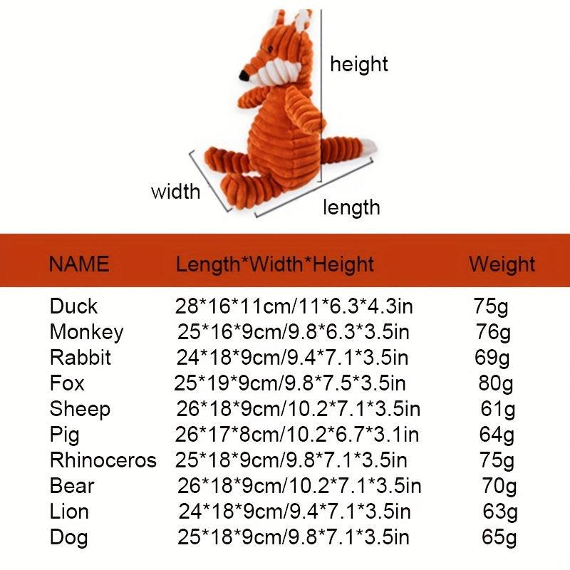 Durable Chew Toy for Dog Corduroy Grinding Teeth Interactive Pet Toy