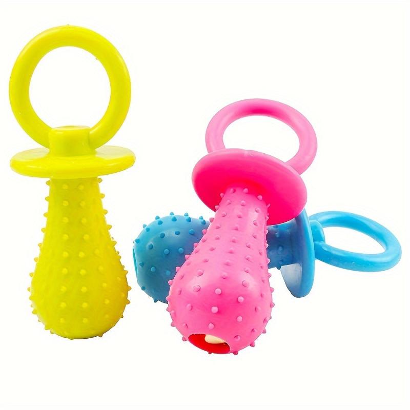 3pcs Rubber Pacifier Puppy Dog Chewing Molar Toy For Dog Training Pet Supplies