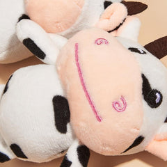 Cow Plush Keychain for Dogs, Soft and Durable Stuffed Animal Toy
