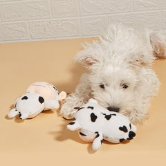 Cow Plush Keychain for Dogs, Soft and Durable Stuffed Animal Toy