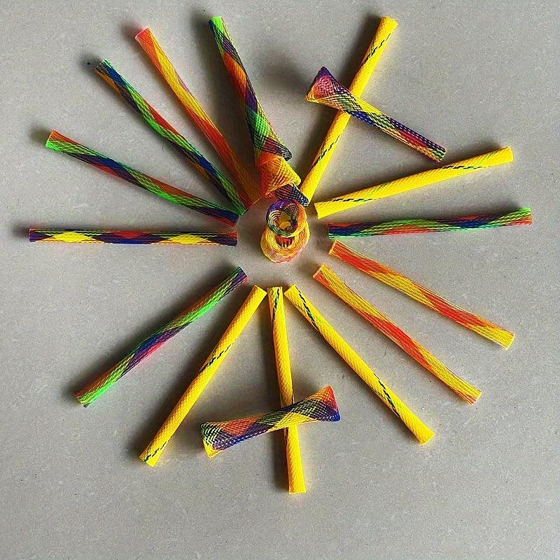 Colorful Cat Tube Spring Toy for Indoor Cats