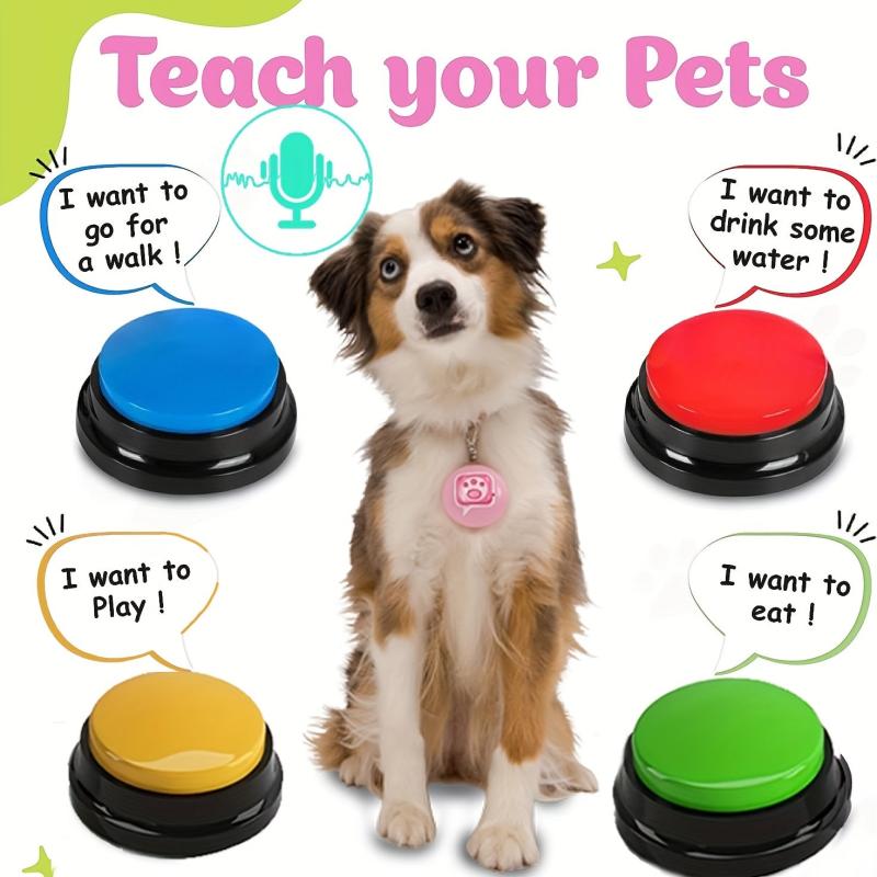 4pcs Dog Recordable Buttons for Training