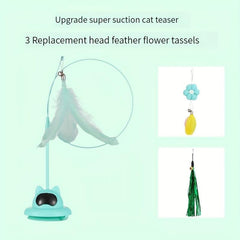 Cat Chew Stick With Bell Suction Cup Long Rod Stick