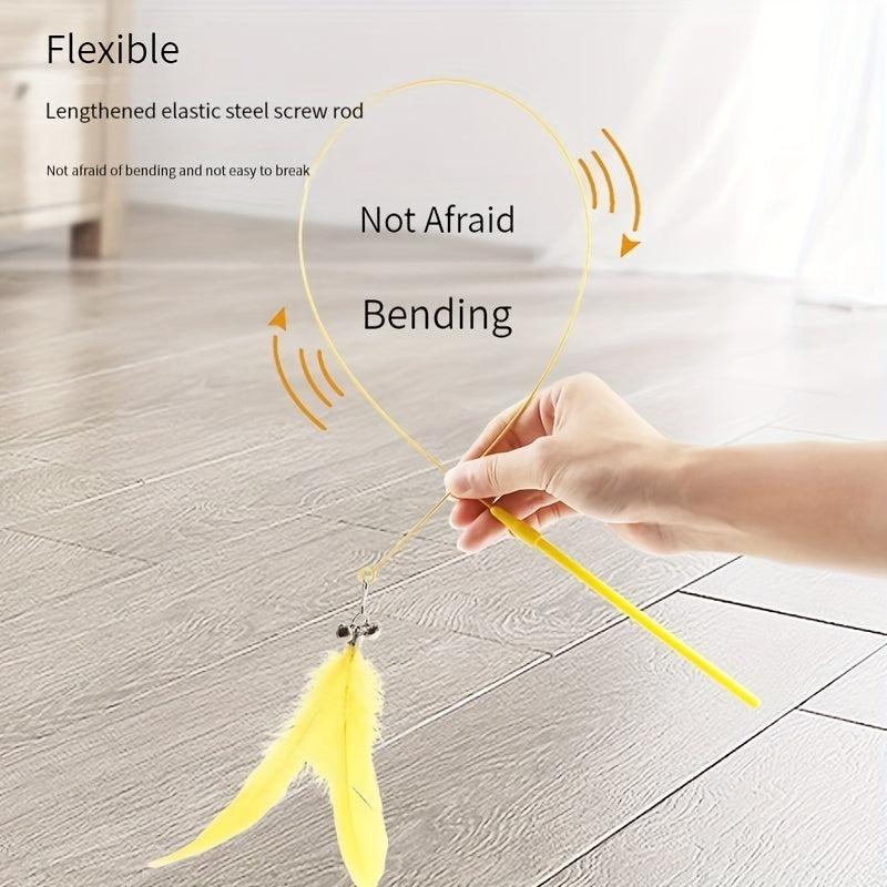 Cat Chew Stick With Bell Suction Cup Long Rod Stick