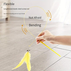 Cat Chew Stick With Bell Suction Cup Long Rod Stick