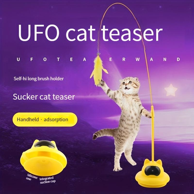 Cat Chew Stick With Bell Suction Cup Long Rod Stick