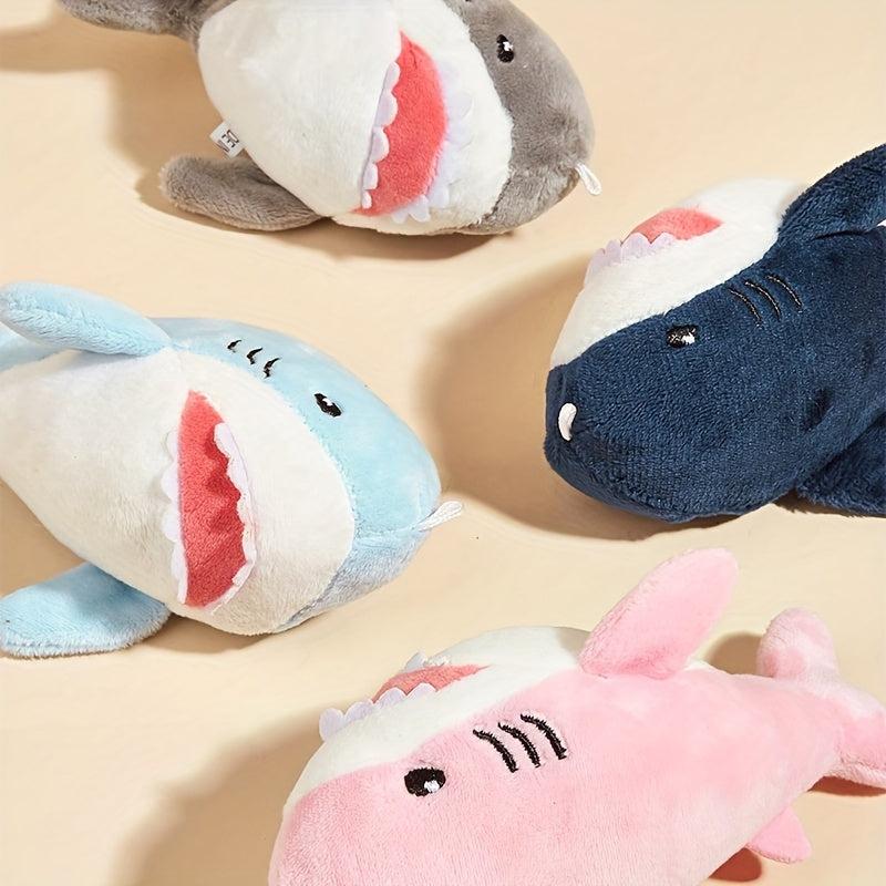 Shark Pet Grinding Teeth Squeaky Plush Toy for Dogs