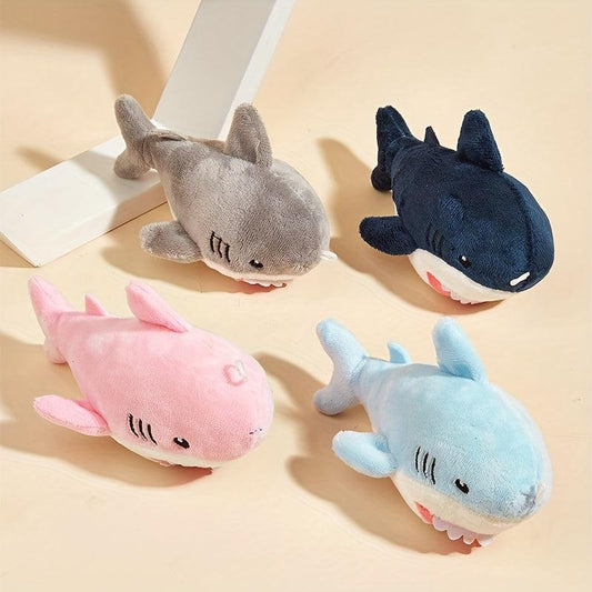 Shark Pet Grinding Teeth Squeaky Plush Toy for Dogs