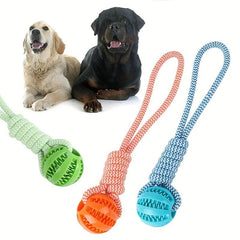1pc Pet Braid Rope Ball Toy Dog Funny Interactive Teeth Cleaning Supply
