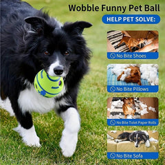 Durable Dog Ball Toy for Grinding Teeth and Interactive Play with Sound