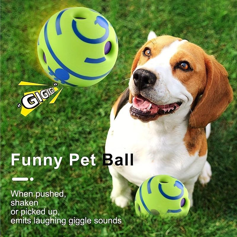 Durable Dog Ball Toy for Grinding Teeth and Interactive Play with Sound