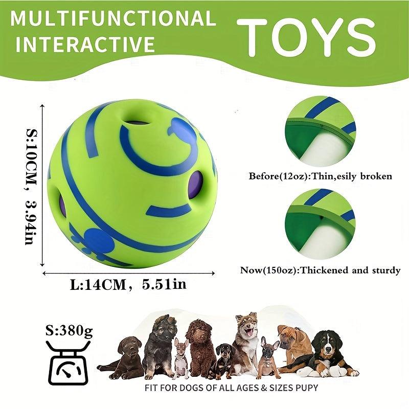 Durable Dog Ball Toy for Grinding Teeth and Interactive Play with Sound