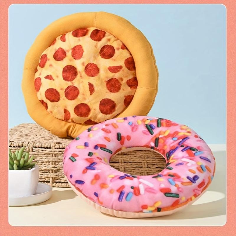 Pizza Pet Squeaky Plush Chew Toy for Dog