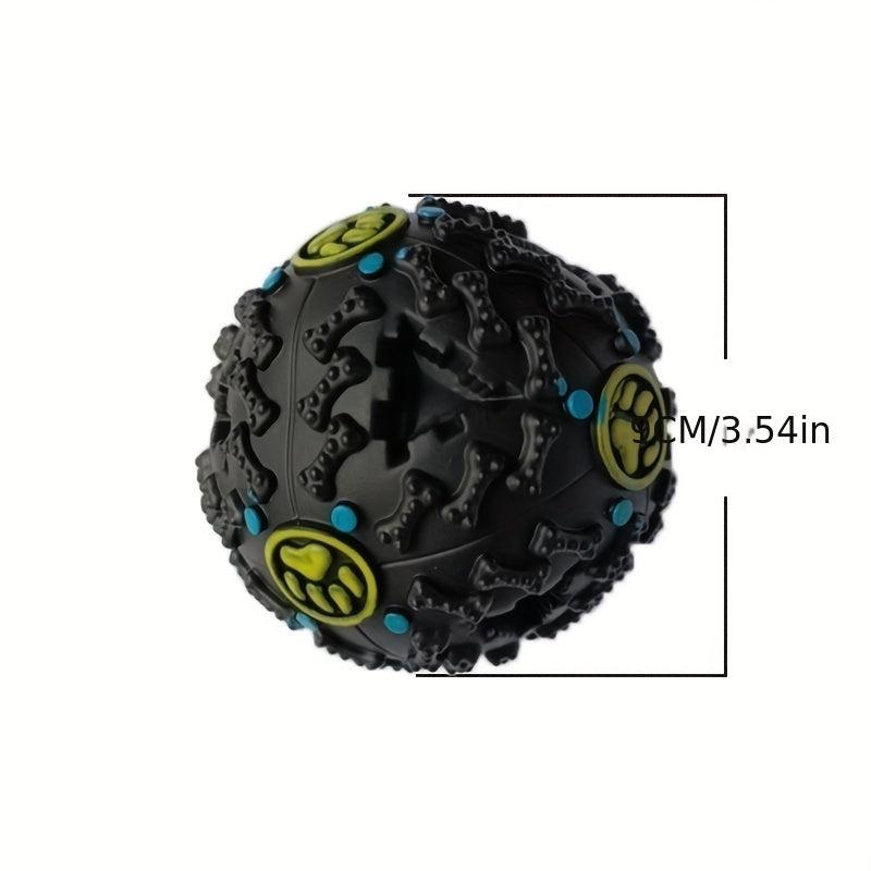 Interactive Dog Ball Toy Training Teeth Cleaning Squeaky Ball Food Dispenser