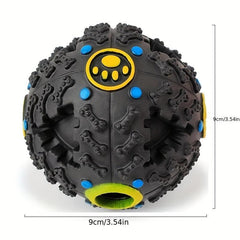 Interactive Dog Ball Toy Training Teeth Cleaning Squeaky Ball Food Dispenser