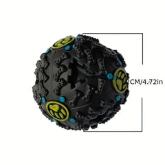 Interactive Dog Ball Toy Training Teeth Cleaning Squeaky Ball Food Dispenser