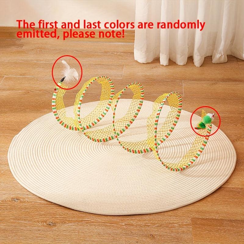 Foldable S Shaped Cat Tunnel Interactive Play Training Perfect Pet Toy Cats