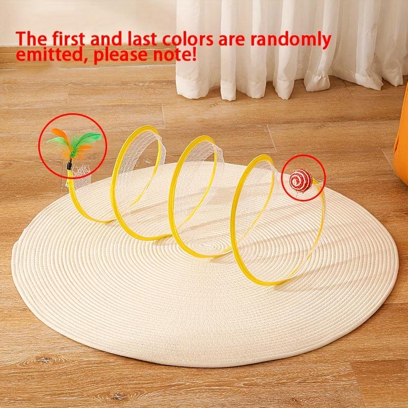 Foldable S Shaped Cat Tunnel Interactive Play Training Perfect Pet Toy Cats