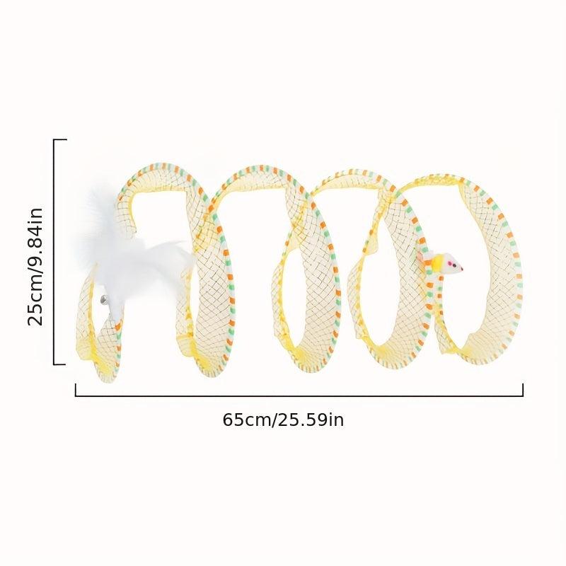 Foldable S Shaped Cat Tunnel Interactive Play Training Perfect Pet Toy Cats