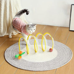 Foldable S Shaped Cat Tunnel Interactive Play Training Perfect Pet Toy Cats