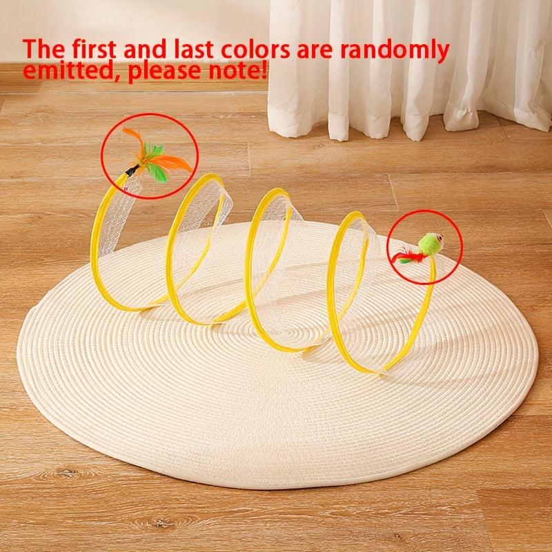 Foldable S Shaped Cat Tunnel Interactive Play Training Perfect Pet Toy Cats