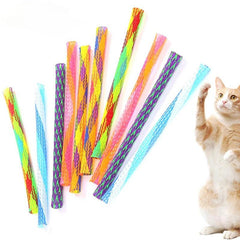 Cat Teaser Spring Toys Elastic Tube Interactive Bouncing Toys for Indoor Cats