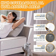 6 Pack Cat Scratch Furniture Protector - Invisible Waterproof Couch Protector