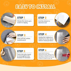 6 Pack Cat Scratch Furniture Protector - Invisible Waterproof Couch Protector