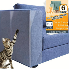 6 Pack Cat Scratch Furniture Protector - Invisible Waterproof Couch Protector