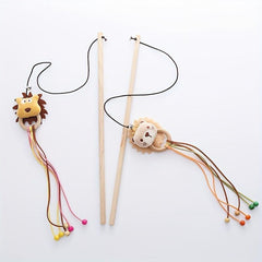 Interactive Plush Cat Teaser Toy with Wand - Entertain Your Feline
