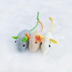 3 Pack Plush Small Mouse Cat Toy Interactive Cat Mint Toys