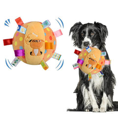 Interactive Ball Dog Toy For Training Chew Durable Plush Handle Dog Toys