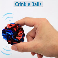 10pcs Random Crinkle Balls Cat Toys For Amusement