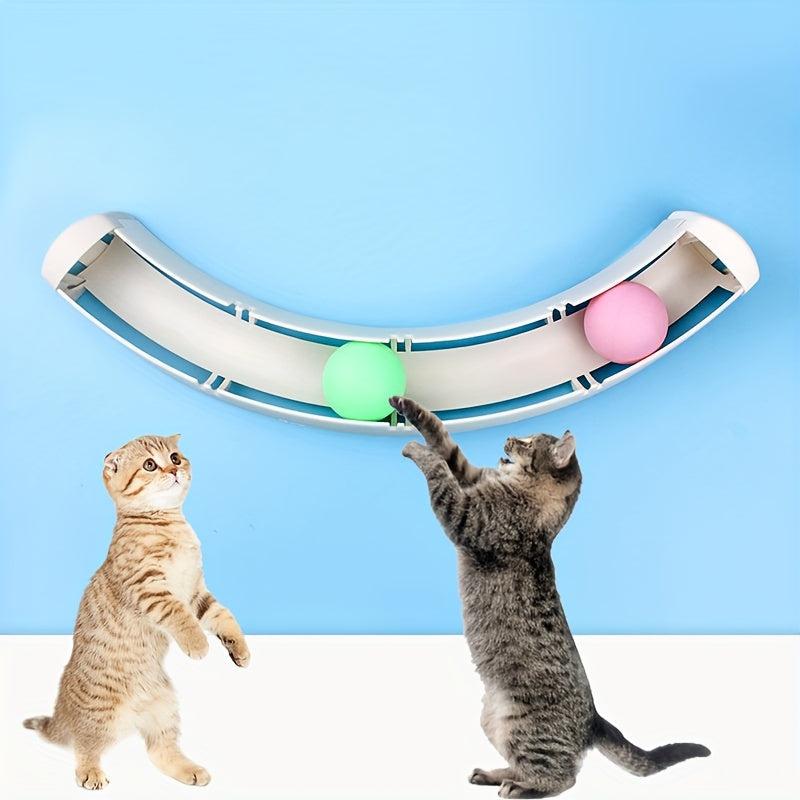 Interactive Cat Teaser Toy Track Ball - Ideal for Indoor Cats