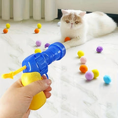 Interactive Launch Training Cat Toys Creative Kittens Mini Pompoms Games