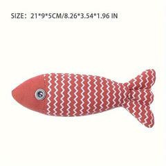 Fish Cat Toy Crinkle Sound Bite Resistant Pet Toy Interactive