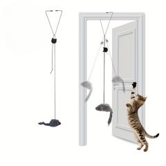 Plush Cat Toys Exercise Catcher Retractable Interactive Cat Teaser Hanging Toy