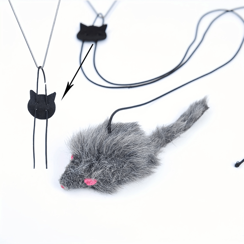 Plush Cat Toys Exercise Catcher Retractable Interactive Cat Teaser Hanging Toy