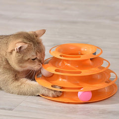 Cat Three Layer Turntable Toy for Interactive Play