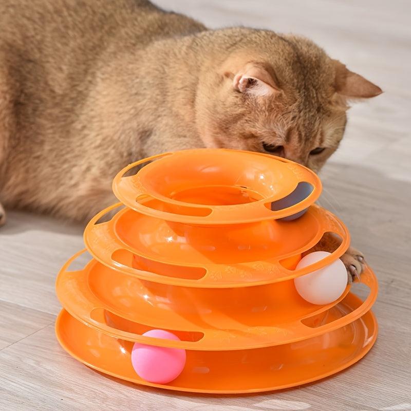 Cat Three Layer Turntable Toy for Interactive Play