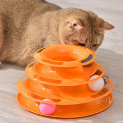 Cat Three Layer Turntable Toy for Interactive Play