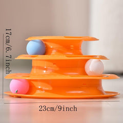 Cat Three Layer Turntable Toy for Interactive Play