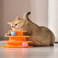 Cat Three Layer Turntable Toy for Interactive Play