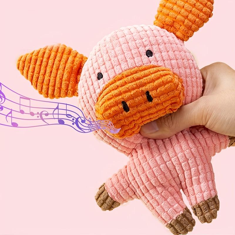Cuddly Plush Pig Toy for Dogs Cats & Pets