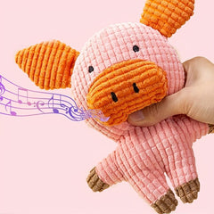 Cuddly Plush Pig Toy for Dogs Cats & Pets