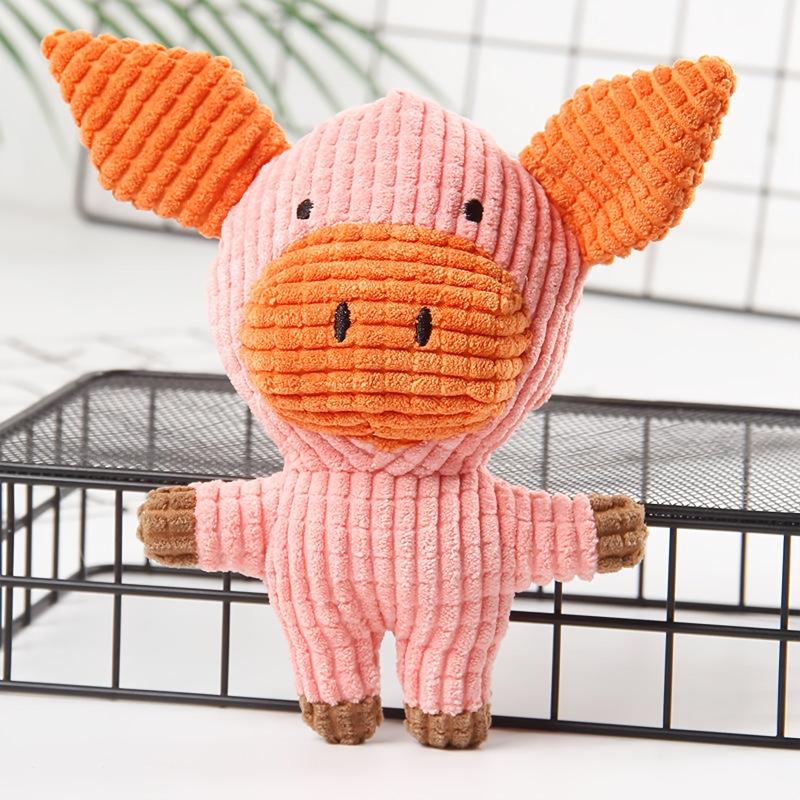 Cuddly Plush Pig Toy for Dogs Cats & Pets